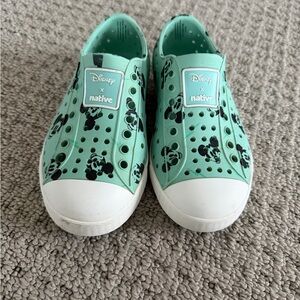 Kids Native Mint Mickey Slip-On Shoes
